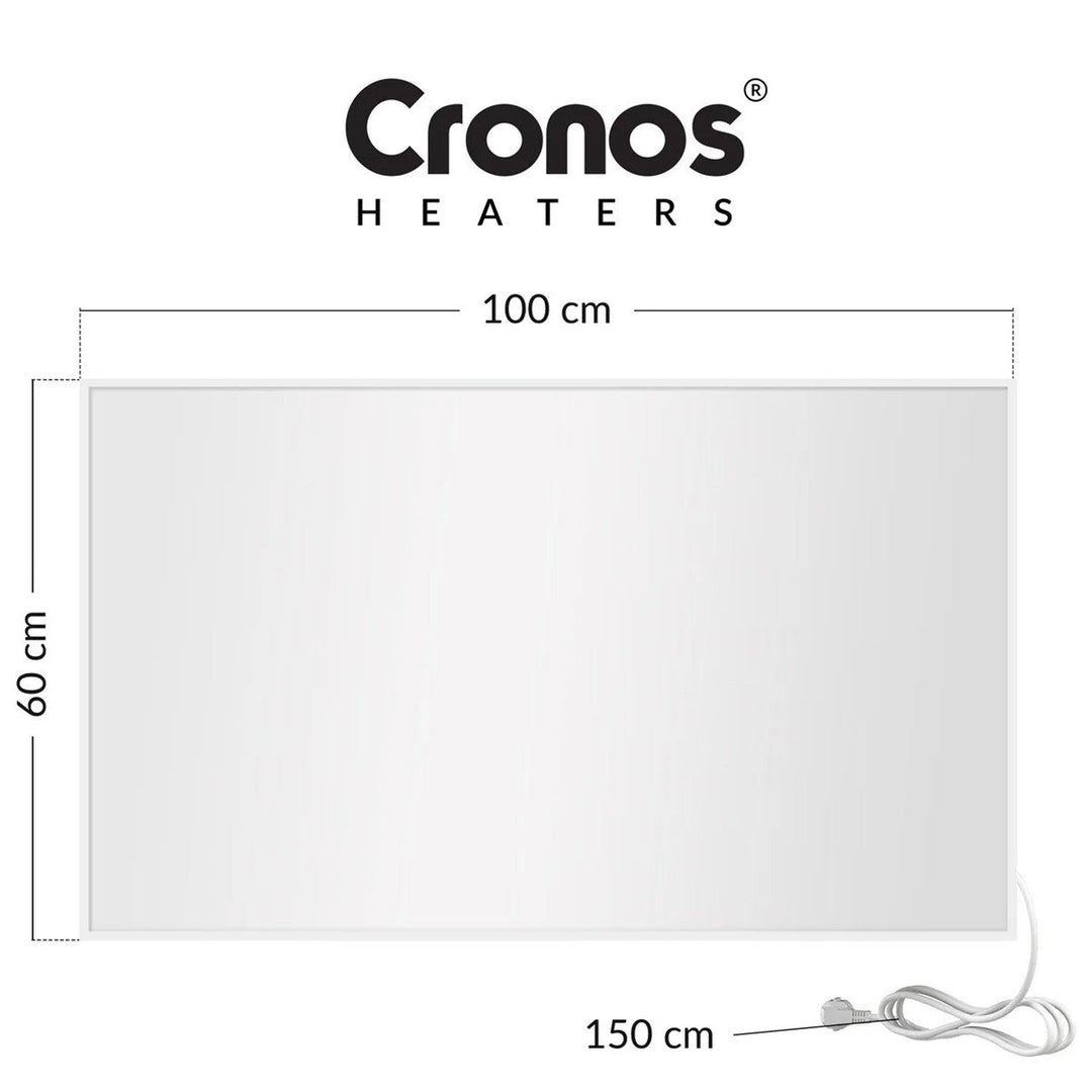 Инфрачервен нагревател Cronos, 800 W, матова повърхност, ултратънък, Carbon P800
