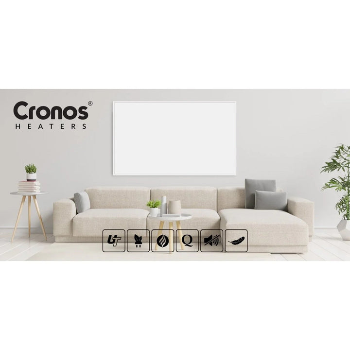Инфрачервен нагревател Cronos, 1000 W, матова повърхност, ултратънък, Carbon P1000