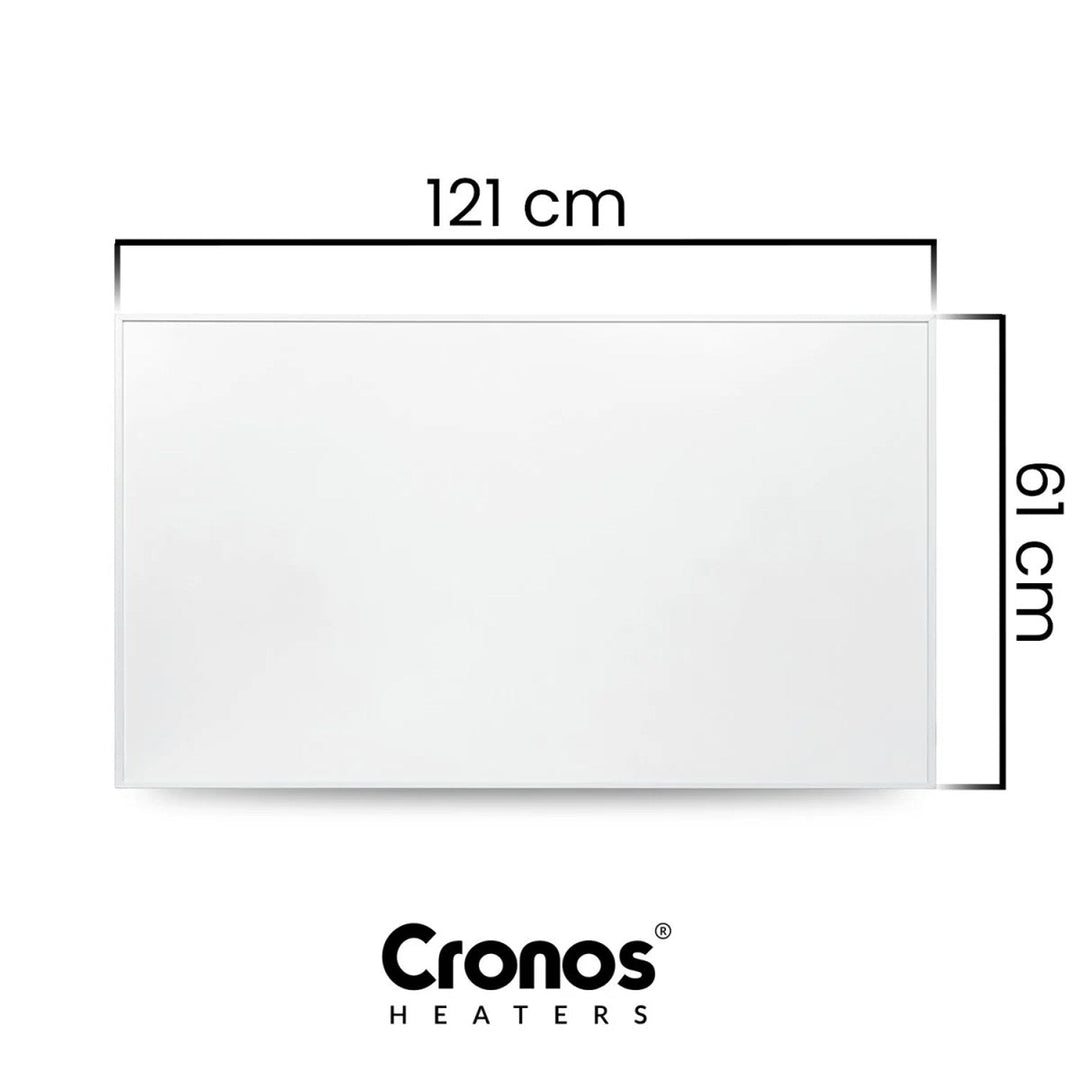 Инфрачервен нагревател Cronos, 700 W, дистанционно управление, матова повърхност, ултратънък, икономично отопление, Graphene PRO CGP-700TWP