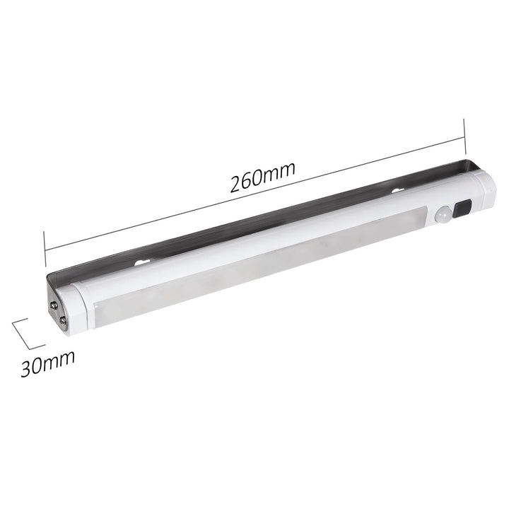 LED лампа за кухня Maclean, под шкаф 9 SMD, захранвана с батерии, PIR сензор за включване/изключване, MCE166 + 3x Varta Industrial LR6/AA R-06 батерии