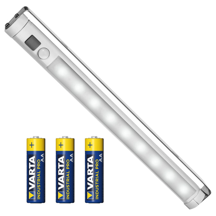 LED лампа за кухня Maclean, под шкаф 9 SMD, захранвана с батерии, PIR сензор за включване/изключване, MCE166 + 3x Varta Industrial LR6/AA R-06 батерии