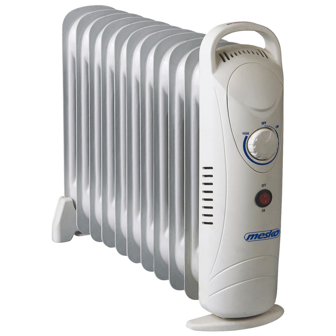Маслено-напълнен радиатор Mesko, 11 ребра, 1200 W, регулиране на температурата, сив, MS 7806