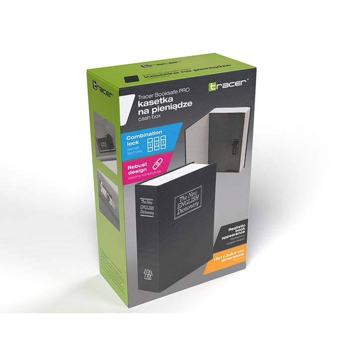 Касичка Tracer, имитираща книга, комбинационен ключалка, BookSafe Pro