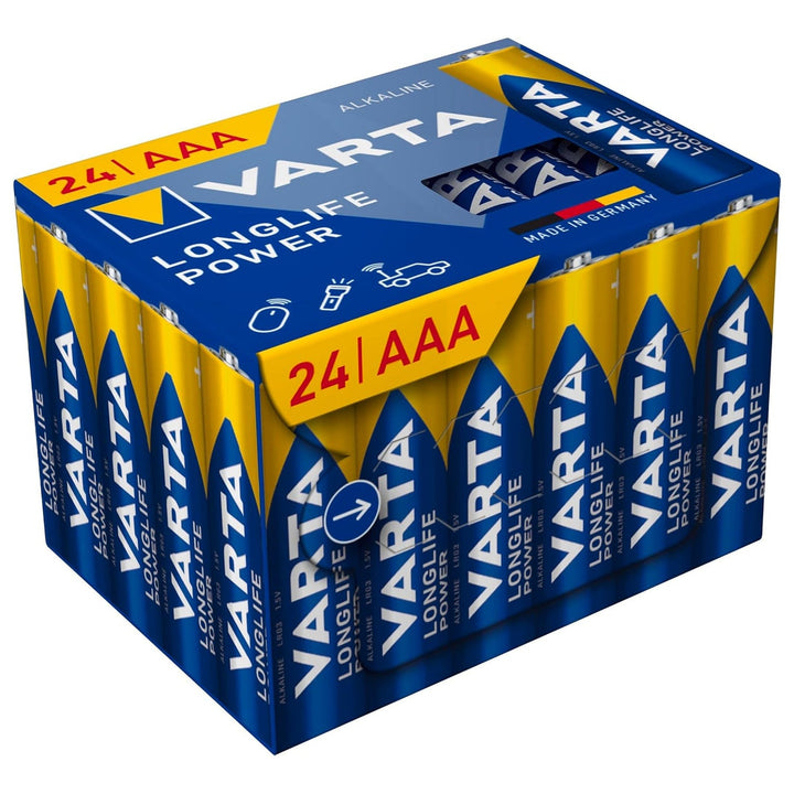 VARTA Longlife Power, 24 алкални батерии AAA, LR03, 1,5 V