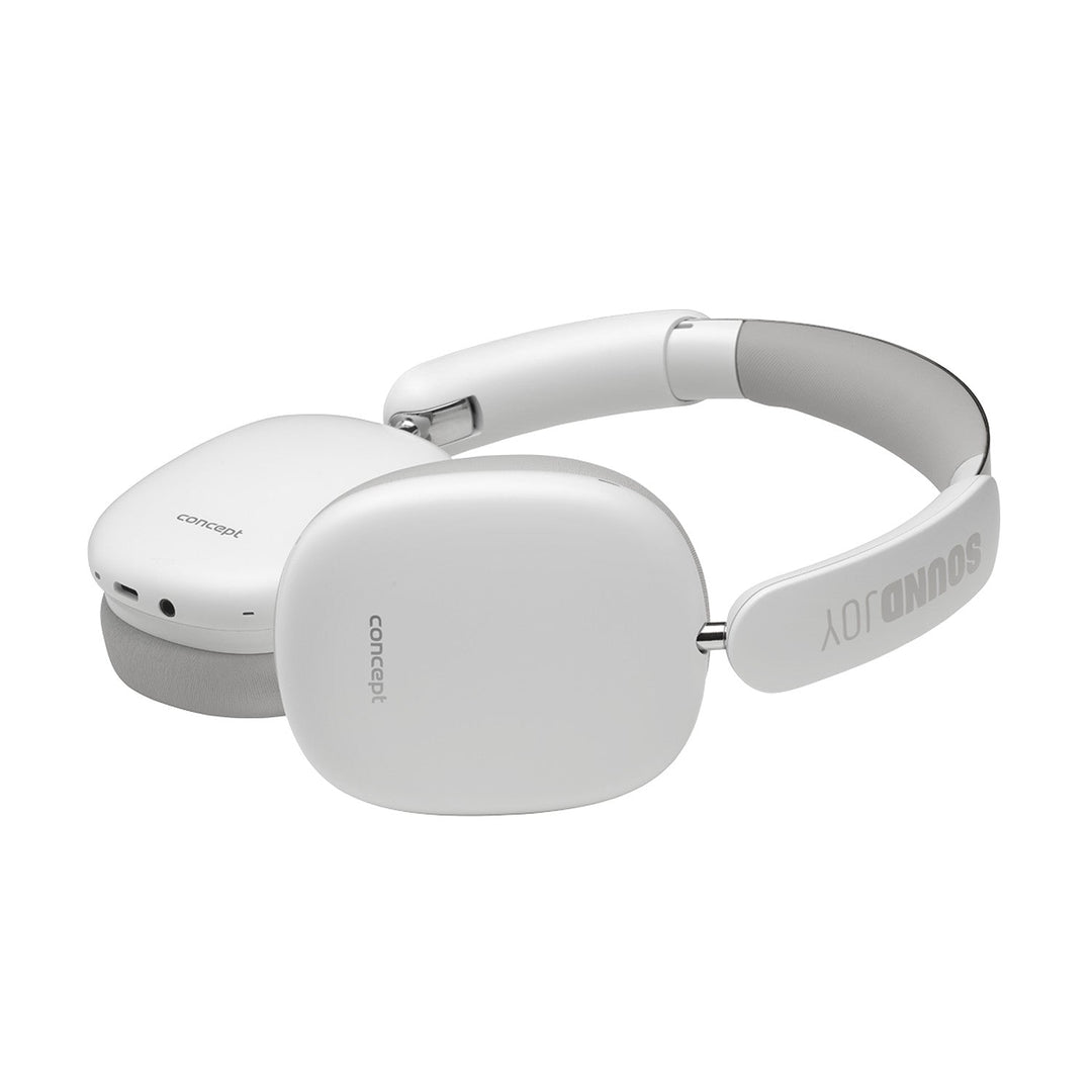 Concept SoundJoy безжични слушалки, до 70 часа време за възпроизвеждане, Bluetooth 5.4, бързо зареждане, активно шумопотискане до 33dB, бели, HS4061