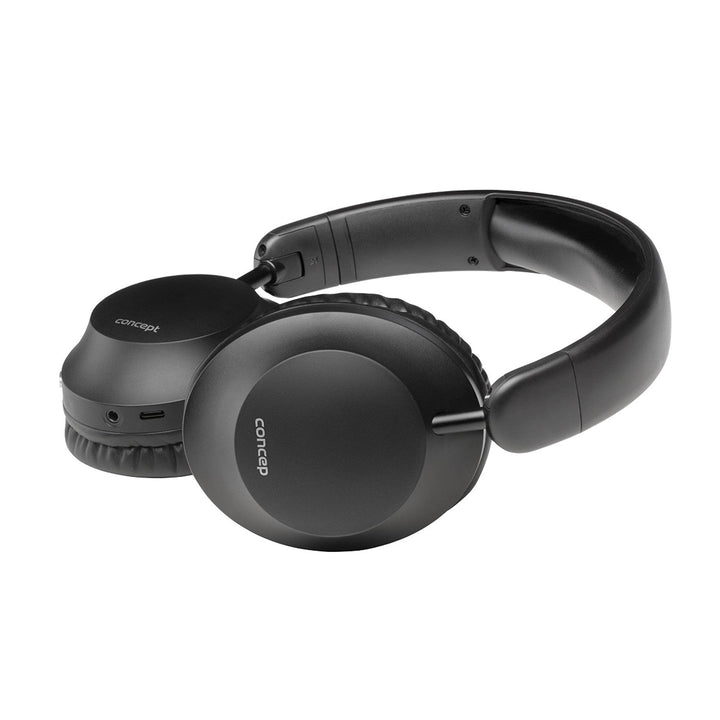 Concept SoundJoy безжични слушалки, до 45 часа време за възпроизвеждане, Bluetooth 6.0, бързо зареждане, активно шумопотискане до 18dB, черни, HS4080