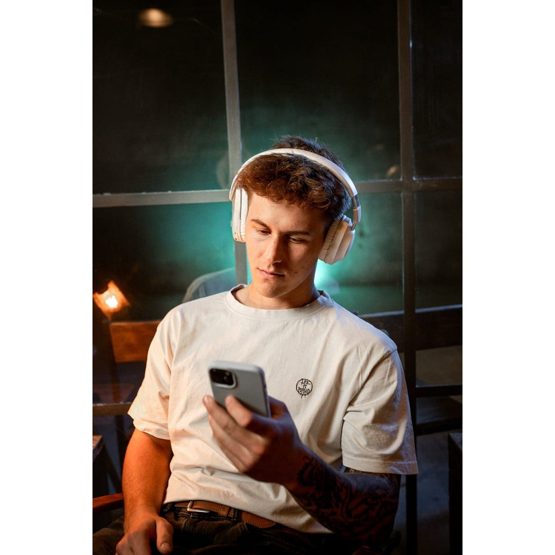Concept SoundJoy безжични слушалки, до 45 часа време за възпроизвеждане, Bluetooth 6.0, бързо зареждане, активно шумопотискане до 18dB, бели, HS4081