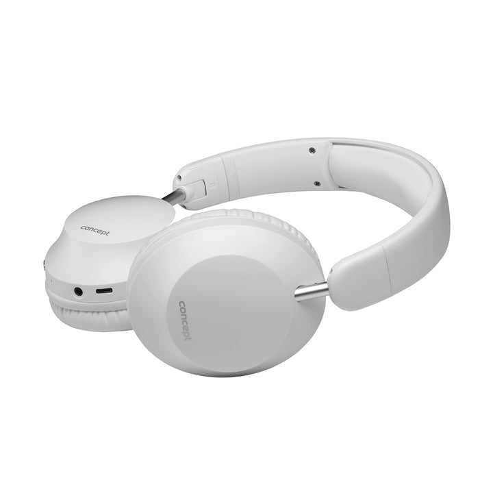 Concept SoundJoy безжични слушалки, до 45 часа време за възпроизвеждане, Bluetooth 6.0, бързо зареждане, активно шумопотискане до 18dB, бели, HS4081