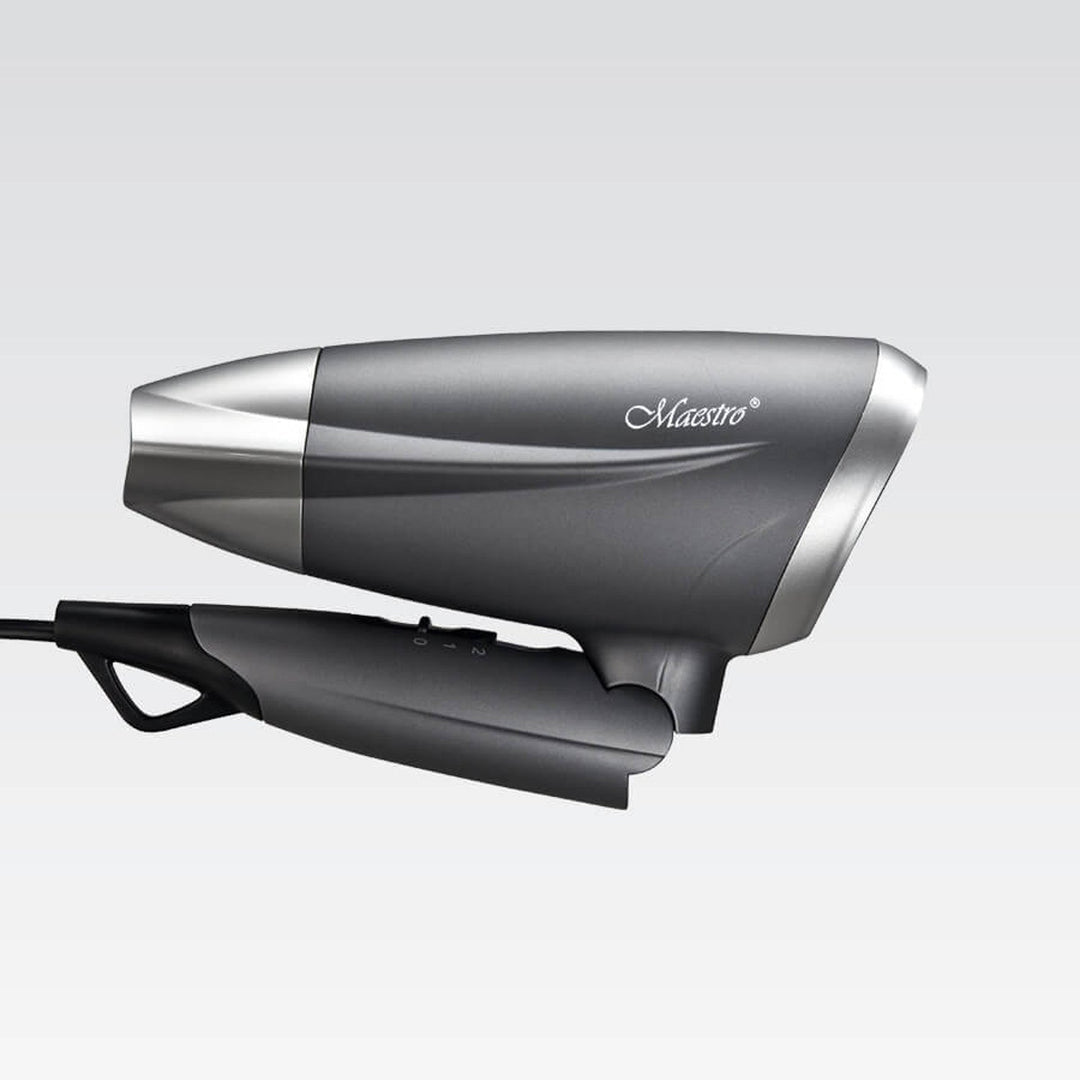 Сешоар Maestro, мощност 1400 W, сгъваема дръжка, 2 скорости на въздушния поток, концентратор, MR-207