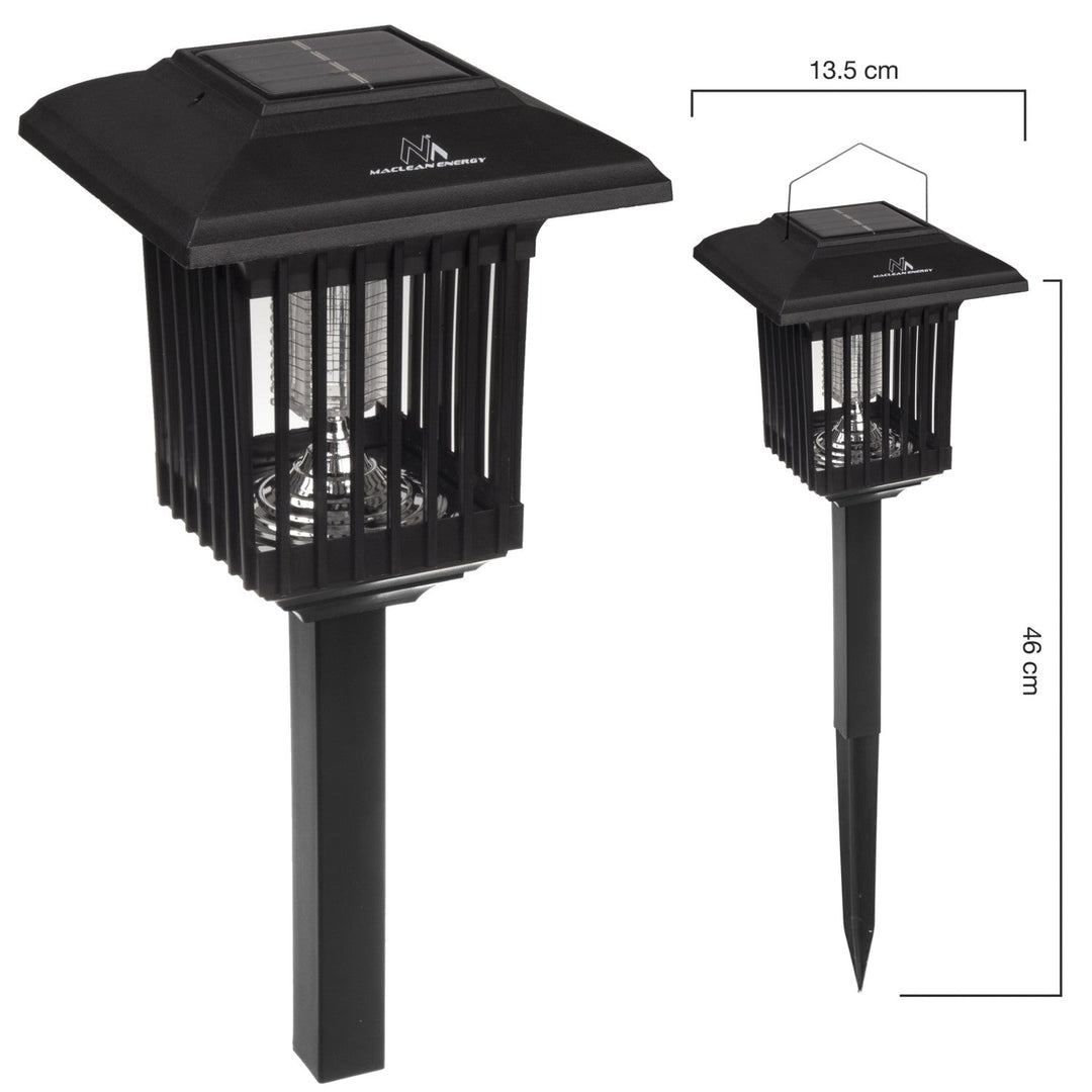 Maclean слънчева LED лампа за убиване на насекоми, IP44, LED/UV, 2*AA Ni-MH 200 mAh батерия, 2V DC слънчева MCE448, 2 броя