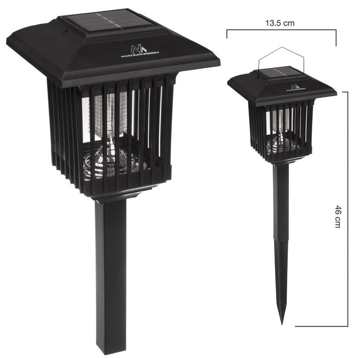 Maclean слънчева LED лампа за убиване на насекоми, IP44, LED/UV, 2*AA Ni-MH 200 mAh батерия, 2V DC слънчева MCE448, 2 броя