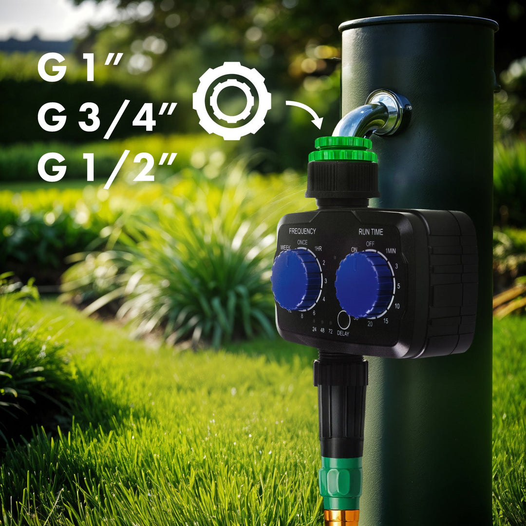 GreenBlue електронен контролер за напояване, програмист, захранване 2x 1,5V AA, GB391 + 2x AA Varta Industrial алкални батерии