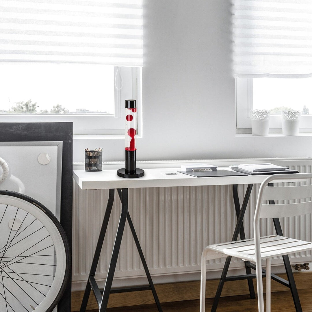 LED лампа с лава Rabalux, 25 W, 3000 K, червен восък, Lavastic