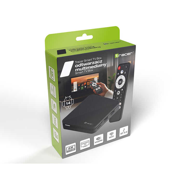 Медиен плейър, Android 14, 2 GB RAM, 16 GB памет, Bluetooth 5.0, Wi-Fi, TV Box