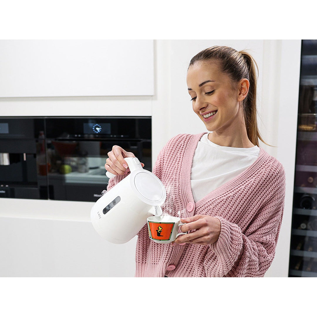 Електрическа кана Lafe, капацитет 1 литър, мощност 1500 W, бял цвят, Essential S