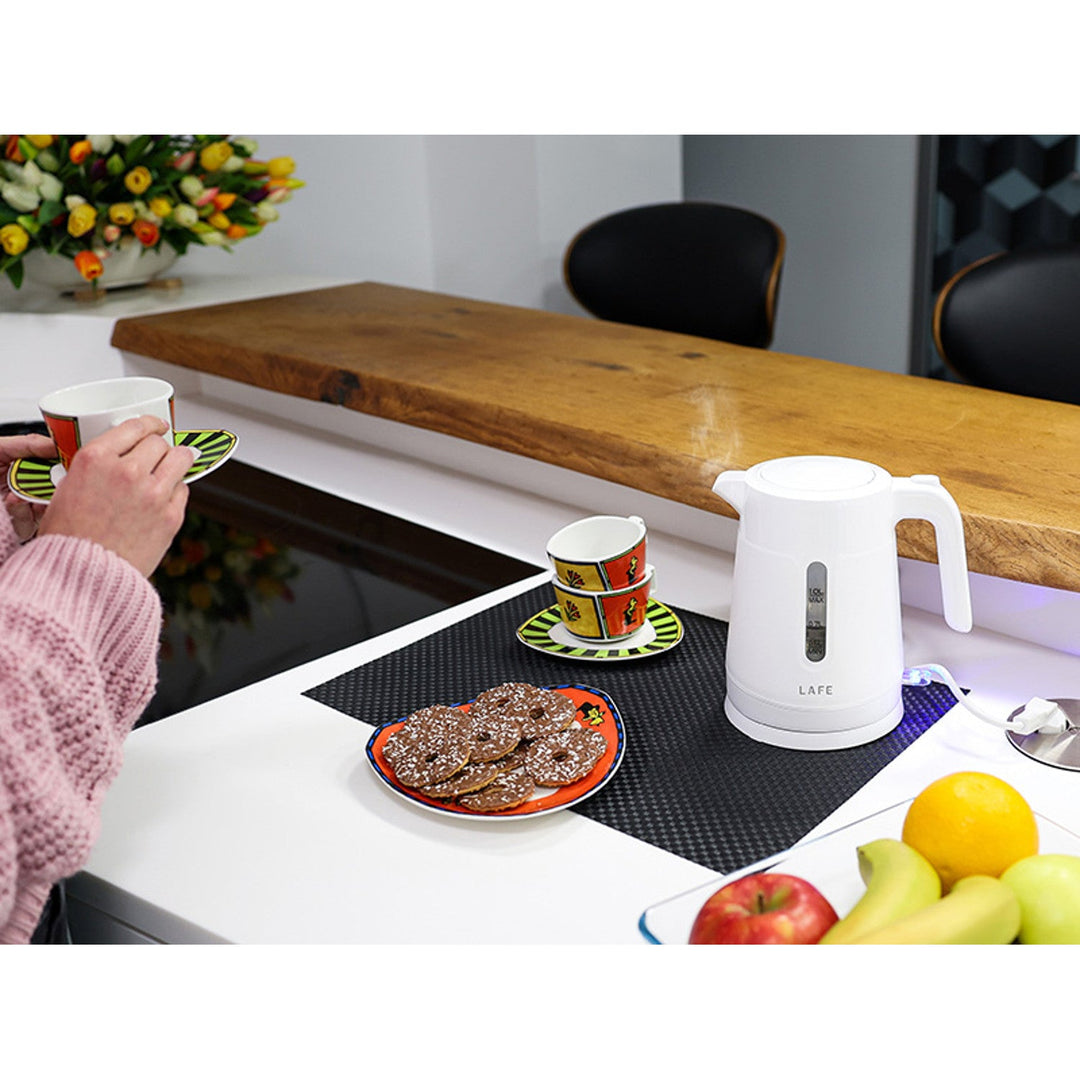 Електрическа кана Lafe, капацитет 1 литър, мощност 1500 W, бял цвят, Essential S
