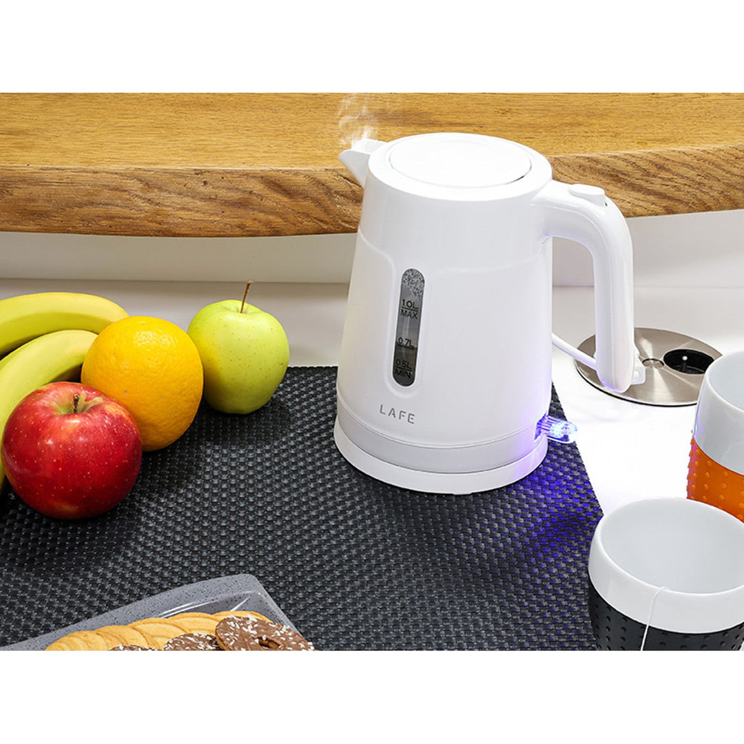Електрическа кана Lafe, капацитет 1 литър, мощност 1500 W, бял цвят, Essential S
