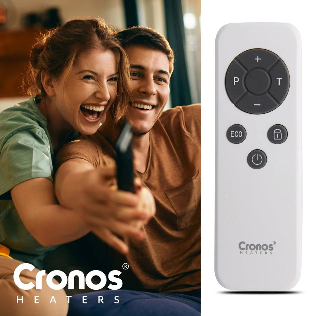 Инфрачервен нагревател Cronos, 330 W, бял, подходящ за хора с алергии, ултратънък, матова повърхност, отоплява площ до 12 m², Synthelith PRO CRP-330TWP White