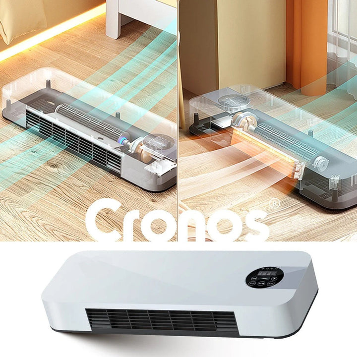 Вентилаторна завеса Cronos, мощност 1500 W, ниска консумация на енергия, широк ъгъл на въздушния поток, дистанционно управление, HFH-201