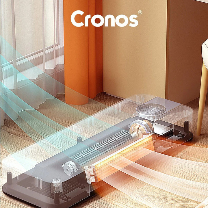 Вентилаторна завеса Cronos, мощност 1500 W, ниска консумация на енергия, широк ъгъл на въздушния поток, дистанционно управление, HFH-201