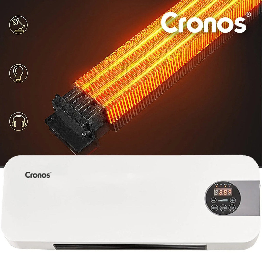 Вентилаторна завеса Cronos, мощност 1500 W, ниска консумация на енергия, широк ъгъл на въздушния поток, дистанционно управление, HFH-201