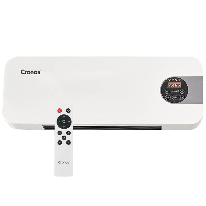 Вентилаторна завеса Cronos, мощност 1500 W, ниска консумация на енергия, широк ъгъл на въздушния поток, дистанционно управление, HFH-201