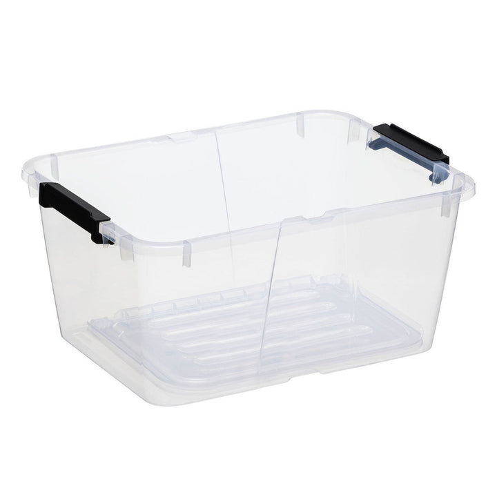 Plast Team Home Box Flex 15L контейнер с двойна капак, сгъваем капак, предпазни клипсове, прозрачен, 23010800