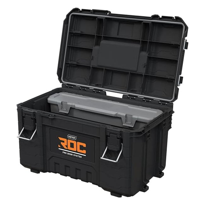 Кутия за инструменти Keter ROC Pro Gear 2.0, товароносимост 54 кг, с дръжки Pro Mount, включен органайзер, възможност за закачане на стена, 256984