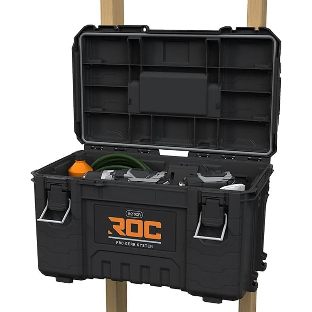 Кутия за инструменти Keter ROC Pro Gear 2.0, товароносимост 54 кг, с дръжки Pro Mount, включен органайзер, възможност за закачане на стена, 256984