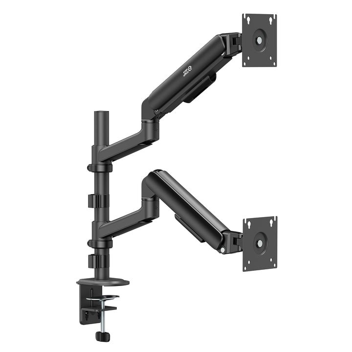 Стойка / закачалка за 2 монитора Ergo Office, газово амортисьорно устройство, 17"-32", 1-10 кг, матово черно, ER-692 B