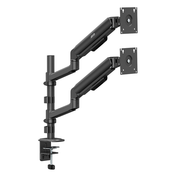 Стойка / закачалка за 2 монитора Ergo Office, газово амортисьорно устройство, 17"-32", 1-10 кг, матово черно, ER-692 B