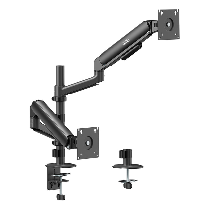 Стойка / закачалка за 2 монитора Ergo Office, газово амортисьорно устройство, 17"-32", 1-10 кг, матово черно, ER-692 B