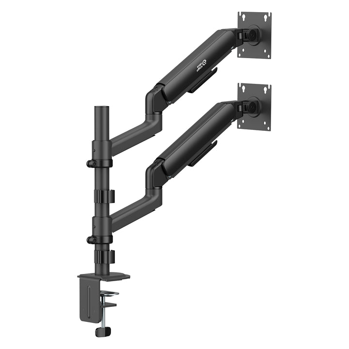 Стойка / закачалка за 2 монитора Ergo Office, газово амортисьорно устройство, 17"-32", 1-10 кг, матово черно, ER-692 B