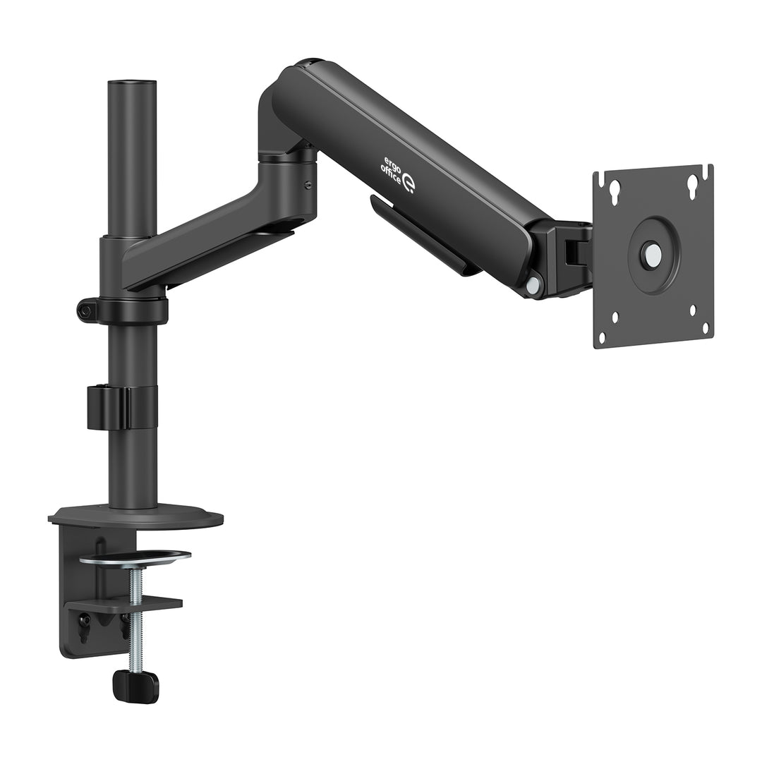 Стойка / закачалка за монитор Ergo Office, с газова пружина, 17"-32", 1-10 кг, матово черно, макс. VESA 100x100, ER-691 B