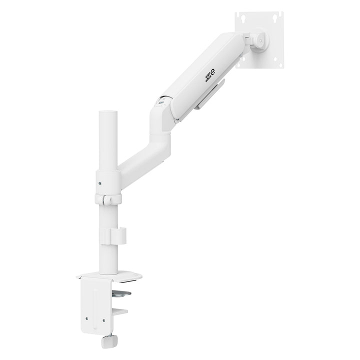 Стойка/закачалка за монитор Ergo Office, с газова пружина, 17"-32", 1-10 кг, матово бяло, макс. VESA 100x100, ER-691 W