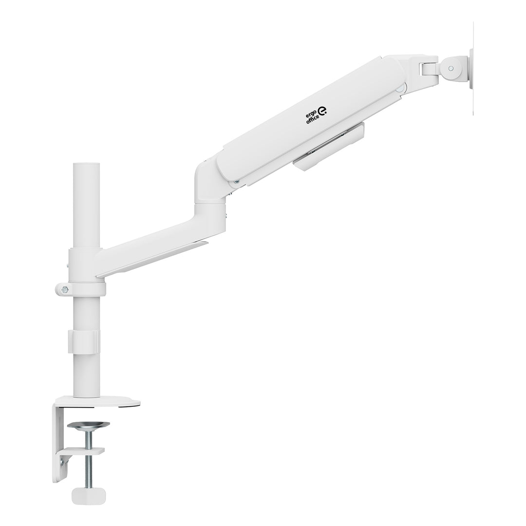 Стойка/закачалка за монитор Ergo Office, с газова пружина, 17"-32", 1-10 кг, матово бяло, макс. VESA 100x100, ER-691 W