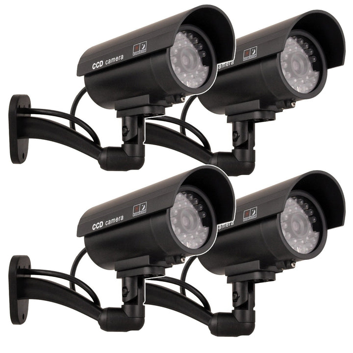 IR9000 B IR LED фалшива камера, черен мигащ LED, 4 броя