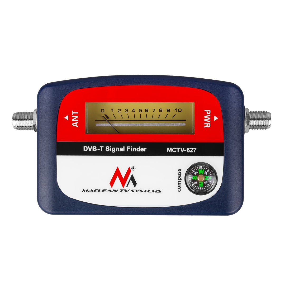 Телевизионен измервател Maclean DVB-T, кутия, кабел F-F 25 cm, MCTV-627 + 10x AA Varta Industrial батерии