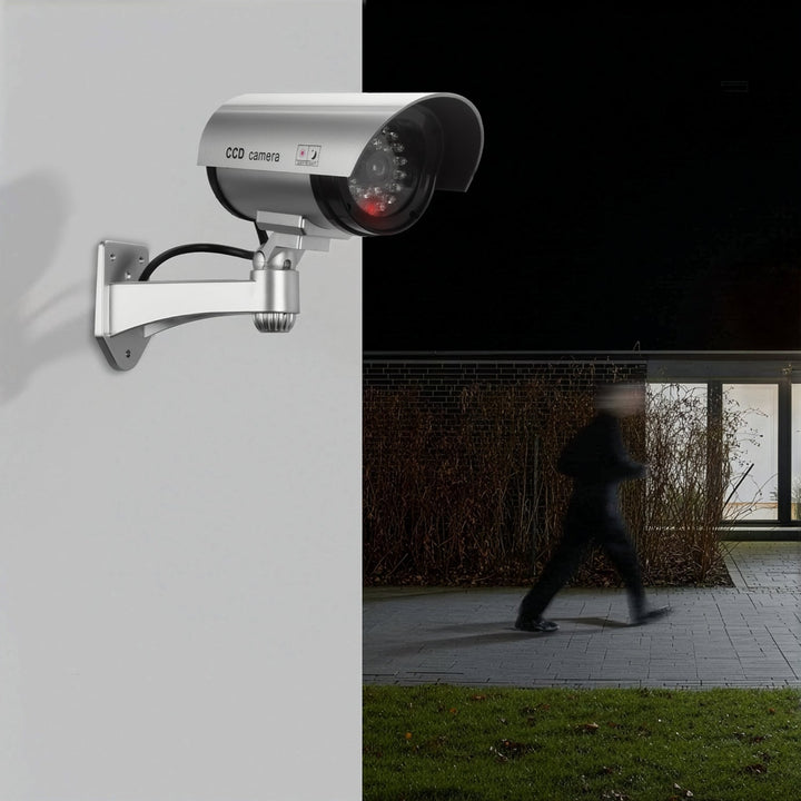 Фалшива камера с мигащ LED IR1100 S IR за външна употреба + 2x AA Varta Industrial батерии
