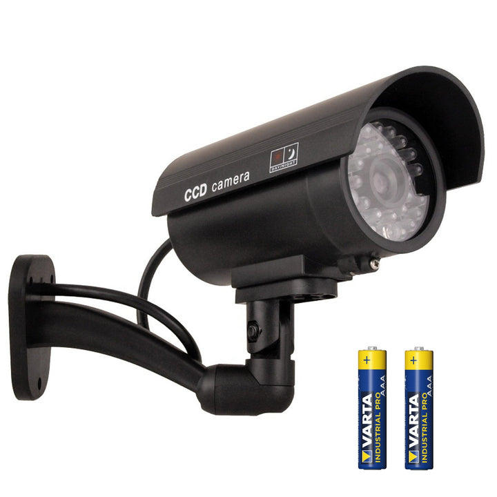 IR9000 B IR LED фалшива камера, черна + 2x AAA Varta Industrial батерии