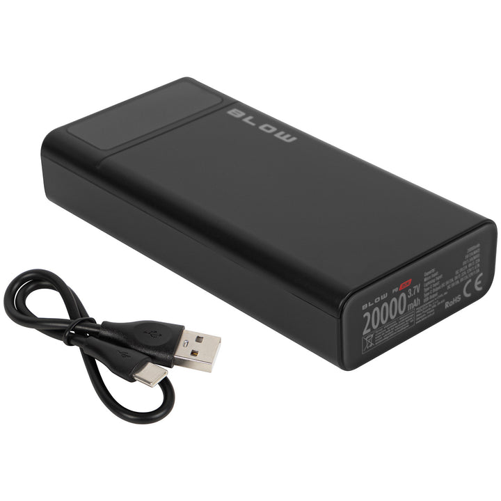 Портативна батерия 20000mAh PB20E Quick Charge 30 Power Delivery 20W, черна, Blow
