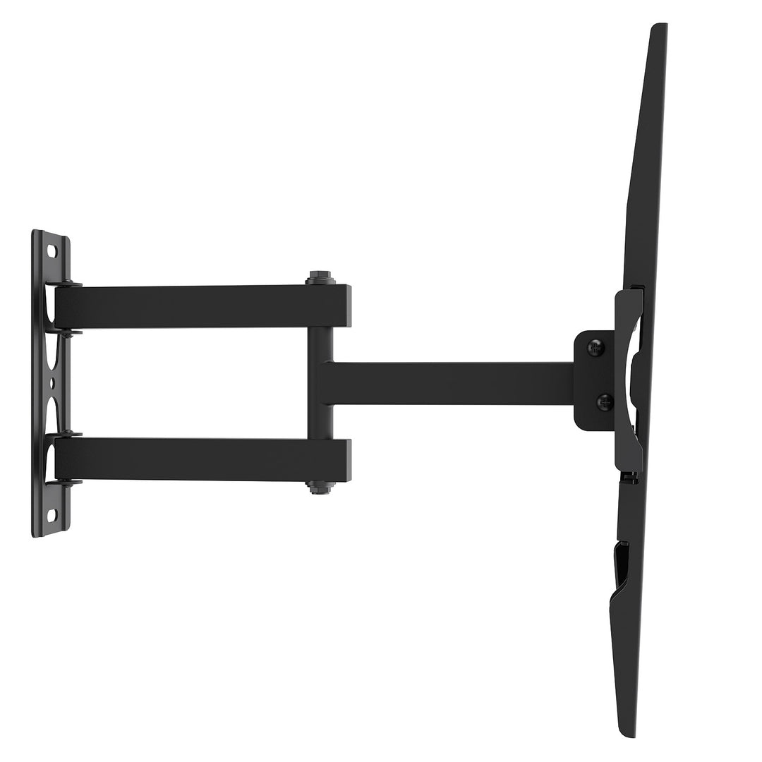 Стойка / закачалка за телевизор Maclean, макс. VESA 400x400, 32-55", до 30 кг, черна, регулиране на наклона +2°~-10° и завъртане +90°~-90°, MC-191