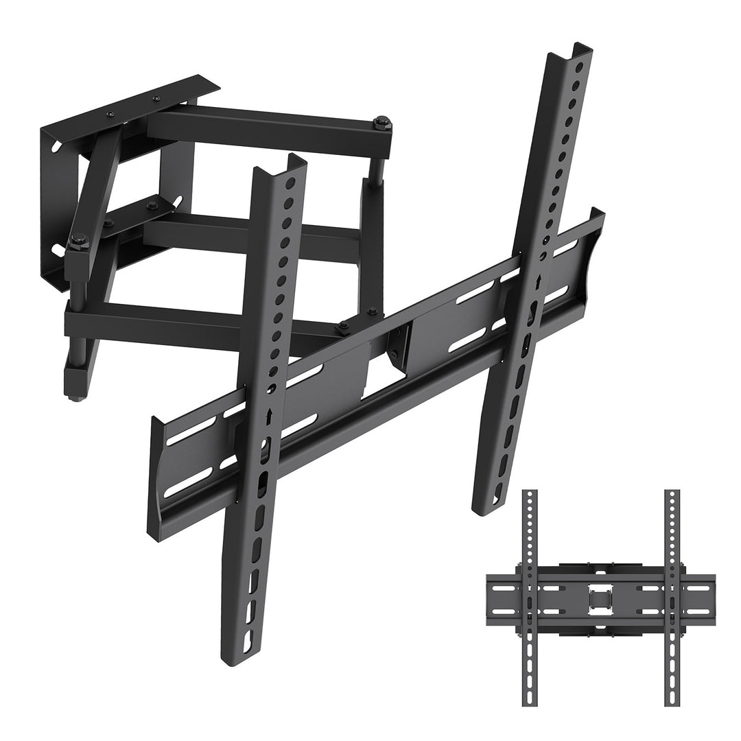 Стойка / закачалка за телевизор Maclean, макс. VESA 400x400, 32-70", до 40 кг, черна, регулиране на наклона +12°~-12° и завъртане +60°~-60°, MC-192