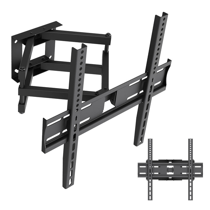 Стойка / закачалка за телевизор Maclean, макс. VESA 400x400, 32-70", до 40 кг, черна, регулиране на наклона +12°~-12° и завъртане +60°~-60°, MC-192