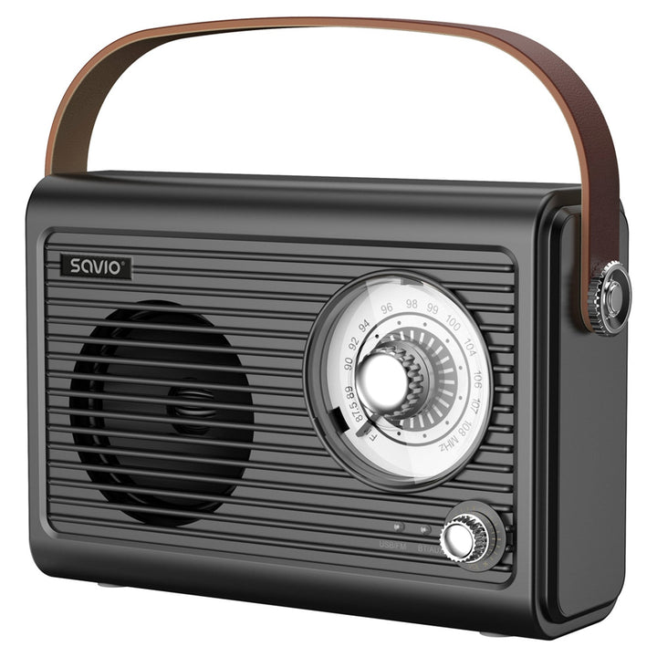 Преносимо FM радио Savio, акумулаторно захранване, Bluetooth, AUX, SAVRS-01