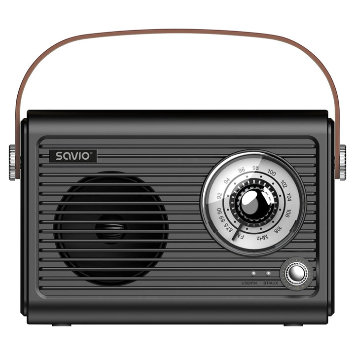 Преносимо FM радио Savio, акумулаторно захранване, Bluetooth, AUX, SAVRS-01