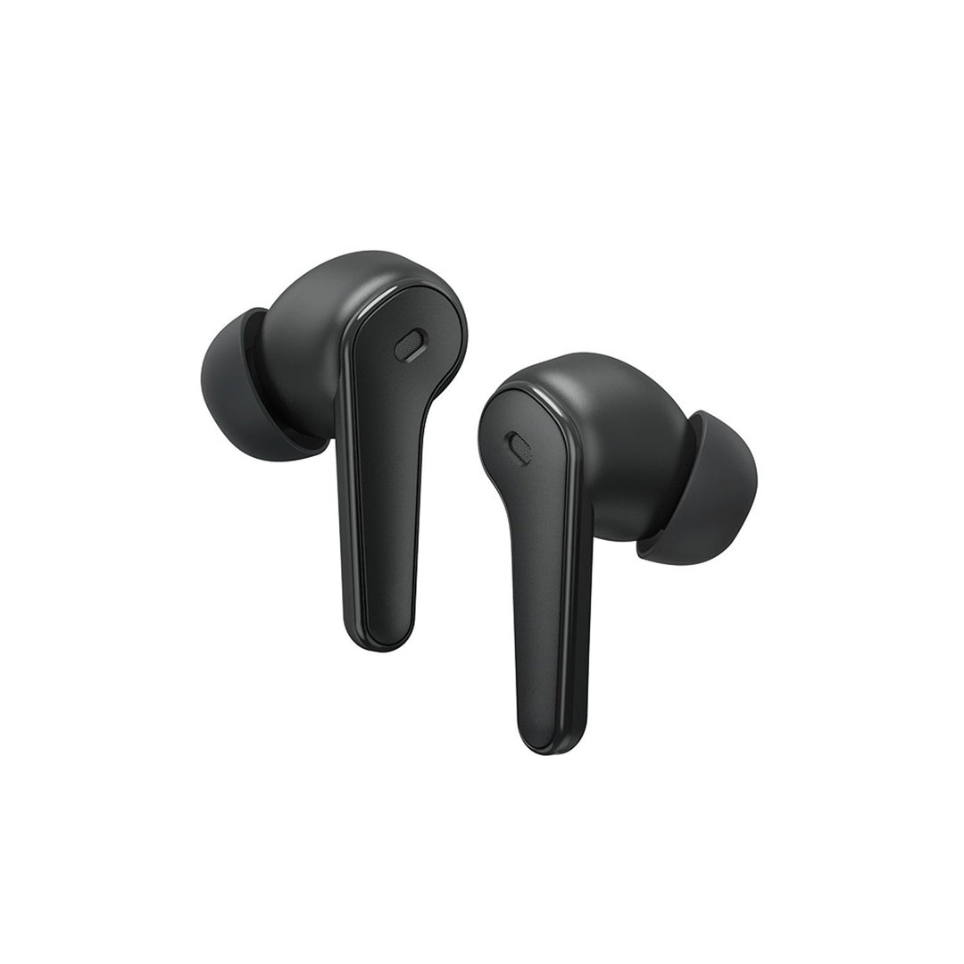 Безжични слушалки Savio, Bluetooth 5.3, ENC, USB-C, черни, SAVSLTWS-11