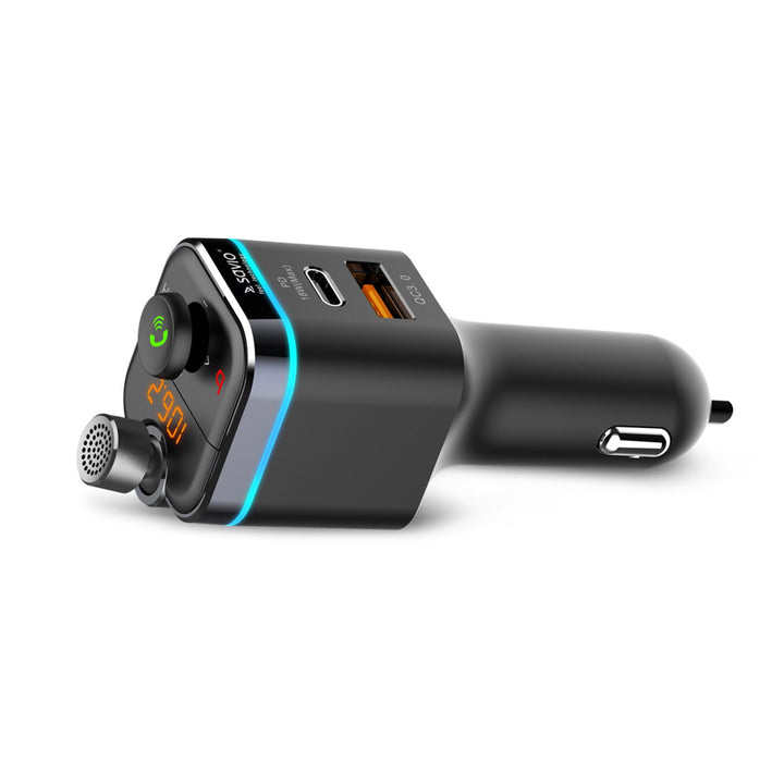 Savio MP3 автомобилен предавател, Bluetooth 5.0, функция за зареждане, черен, SAVFMTRANSTR-12