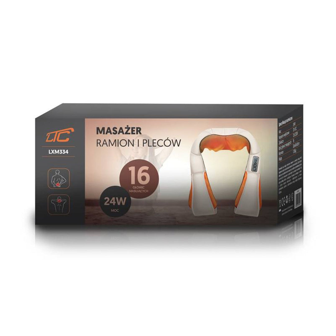 LTC Shiatsu 6D масажор за ръце, 3 скорости, 5V, 24W, функция за загряване, LED подсветка, неплъзгащи се ремъци