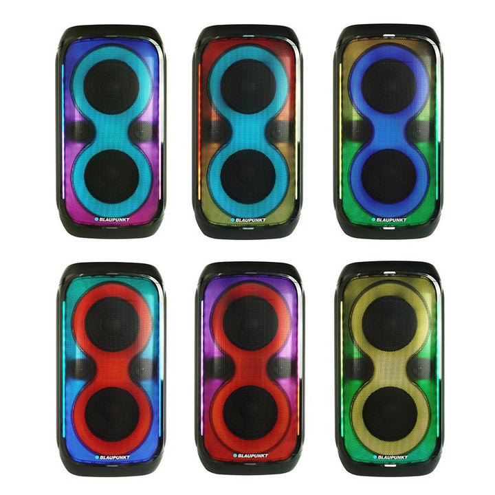 Blaupunkt Party Box високоговорител, LED осветление, Bluetooth, USB и AUX, FM радио, караоке функция, дистанционно управление, живот на батерията до 18 часа, PB60X
